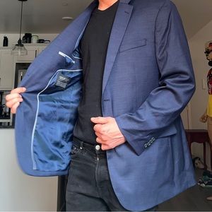 Mens Kenneth Cole size 44 Long Blue Blazer